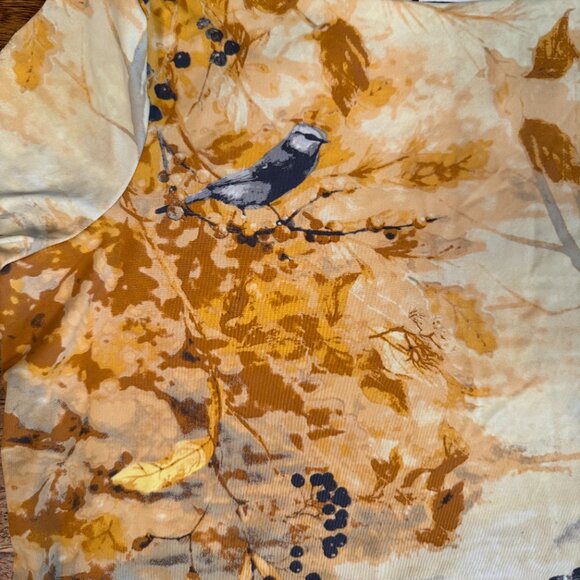 Charter Club Womens Bird Shirt PS Colorful‎ artsy painting - Picture 4 of 9